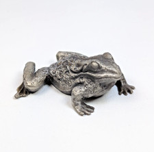 Vintage Hudson Fine Pewter Frog Toad Noah’s Ark Collection Mini Collectible USA picture