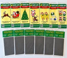 Lot 7 Yard Art Christmas Do It Yourself Patterns For Wood 98’ + 6 Graphite NOS picture
