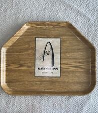 Vintage Meal Tray the GATEWAY INN SCOTT AIR FORCE BASE AFB Wood USAF 2 Trays picture