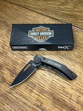 NEW HARLEY-DAVIDSON New Case Tec X Black Stonewash framelock Motorcycle knife picture