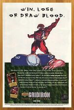 1995 Upper Deck Gridiron Fantasy Football Trading Card Game Print Ad/Poster 90s picture