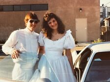 1W Photograph Couple Handsome Man Pretty Woman On Way To Prom 1980's Sunglasses picture