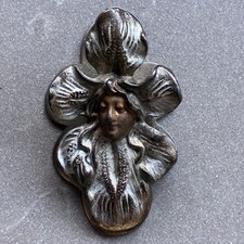 ANTIQUE H. L. JUDD MFG. CO. #5178 IRIS FLOWER WOMAN DESK / LETTER CLIP picture
