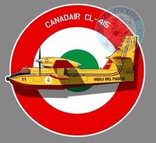 CANADAIR CL-415 ITALIAN ITALY FIREFIGHTERS FLIGHT GROUP STICKER PE117 picture