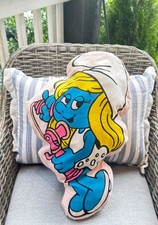 Unique 👑 Vintage 1982 Smurfette Pillow Collector's Series Limited Edition #6 picture