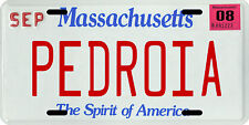 Boston Red Sox MVP Dustin Pedroia Massachusetts License plate picture