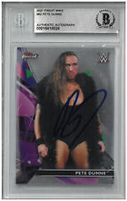 Pete Dunne Signed Autograph Slabbed 2021 WWE Topps Finest Card Beckett BAS Butch picture