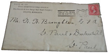 JANUARY 1898 DULUTH AND IRON RANGE USED COMPANY ENVELOPE DM&IR PREDECESSOR picture