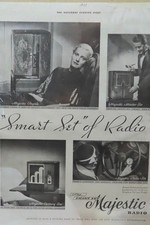Vintage 1930's Radio Print Ads - Majestic, Crosley, GE picture