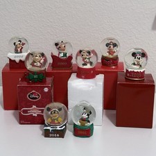 Disney JC Penney Mickey Mouse Mini Snow Globes 2002-2014 Christmas picture
