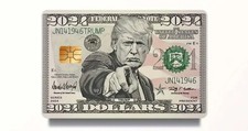 2024 Trump Money Theme Funny Credit Debit Card Cover Sticker Skin picture