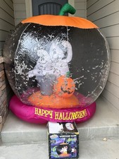 VTG GEMMY Airblown 6FT HALLOWEEN WHIRLWIND GLOBE Lawn Ghost/Pumpkin INFLATABLE picture