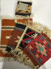 Zapotec Woven Coasters And Placemats 8 pieces all together picture