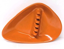 Vintage MCM Anholt Ashtray Atomic Orange Melamine Triangle Design picture