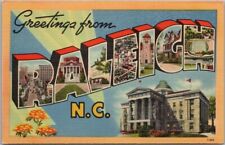 RALEIGH, North Carolina Large Letter Postcard State Capitol View / Tichnor Linen picture