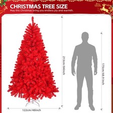 LEADZM 7 FT Pre-lit Artificial Christmas Tree, Hinged Xmas Pine Tree with 1100 picture