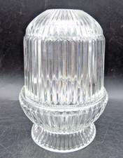 Homco Vintage Marked Ribbed Clear Glass Princess Fairy Lamp Nice picture