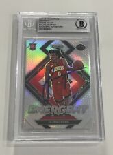 2020-21 JALEN GREEN PANINI PRIZMS SILVER EMERGING ROOKIE RC CARD #15 CAR BGS picture