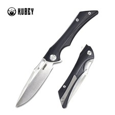 Kubey Raven Liner Lock Folding Knife. Black G-10 Handles KB245A picture