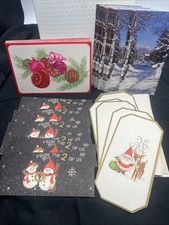 VINTAGE LOT OF 50 Hallmark CHRISTMAS CARD Unused GREETING CARDS Slim Jims Emboss picture