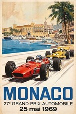 1969 Monaco Grand Prix Automobile Repro Print Poster 13x19 picture