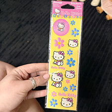 Vintage 2001 Sanrio Hello Kitty Pastel Flower Stickers Y2K Sealed NOS picture