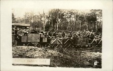 German POWs Prisoners of War??? Narrow Gauge RR WWI c1918 Vintage RPPC picture