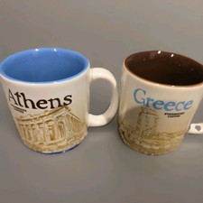 Starbucks Collectors Series mugs Athens and Greece Demitasse Espresso 3oz 2010 picture