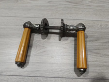 Pair Vintage Bakelite Door Knobs Handles Art Deco Architectural Hardware 1930s picture