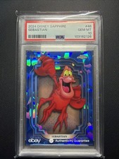 2024 TOPPS DISNEY CHROME SAPPHIRE SEBASTIAN #48 PSA 10 GEM MINT FIRST YEAR picture