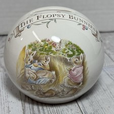 Vintage 1986 The Flopsy Bunnies Beatrix Potter Royal Albert Coin Bank England picture