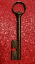 ANTIQUE 15TH-16TH CENTURY WROUGHT COLLECTIBLE HUGE IRON  DOOR LOCK KEY **17cm** picture