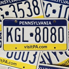 Pennsylvania License Plate π₯ One Random PA Tri-Color visitPA.com Real Car Tag picture