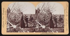 Kirksville Missouri 1899 Storm Damage Stereoview Woman Children Trees picture