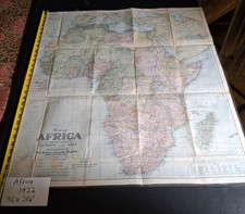 RARE antique 1922 AFRICA map National Geographic original 31.5