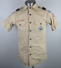 VINTAGE BOY SCOUTS OF AMERICA BSA YOSEMITE AREA COUNCIL Official Uniform Shirt S picture