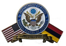 US STATE DEPARTMENT US EMBASSY YEREVAN ARMENIA COMMEMORATIVE CHALLENGE COIN 198 picture