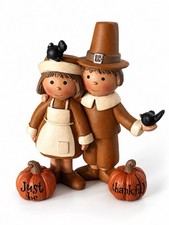 Suzi Skoglund Blossom Bucket Pilgrims, Crows & Pumpkins “Just Be Thankful” picture