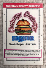 Vintage 1998 Cheeburger Menu Sanibel Island Ft Myers FL Diner 50s Style picture