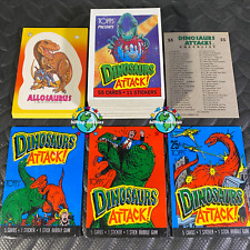 TOPPS 1988 DINOSAURS ATTACK COMPLETE 55-CARD + 11-STICKERS SET +3X WAX WRAPPERS picture