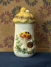 Vintage 1970s Sears Merry Mushroom Ceramic Spice Shaker 4.75