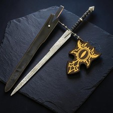 Handmade Ringwraith Sword Replica, LOTR Nazgul movie Steel swords The Hobbit him picture