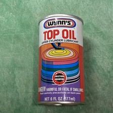 VINTAGE - WYNN’S TOP OIL 6 fl.oz Can - 1970’s - UNOPENED - Near Mint Condition picture