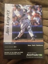 JIM LEYRITZ SIGNED PROMO PHOTO CARD NEW YORK YANKEES W/COA+PROOF RARE WOW picture