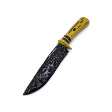 Handcrafted Natural Black Obsidian Decorative Knife 11–12 Inch Artisan Stone. picture