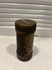 Antique Brass Arc Quenching Fuse Tube Industrial Electrical Fuse Holder Vtg picture