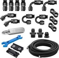 8AN 20FT PTFE Fuel Line Kit with 8AN Hose Ends Fittings and Adapters picture