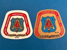 UNITED BROTHERHOOD of CARPENTERS FULL COLOR VINYL HARDHAT DECALS