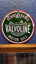 vintage original Valvoline Motor Oil porcelain gas oil sign picture