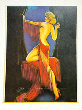 Gorgeous 1920-30's Pinup Girl Picture- The Lady in Red by Irene Patten 6x8 picture